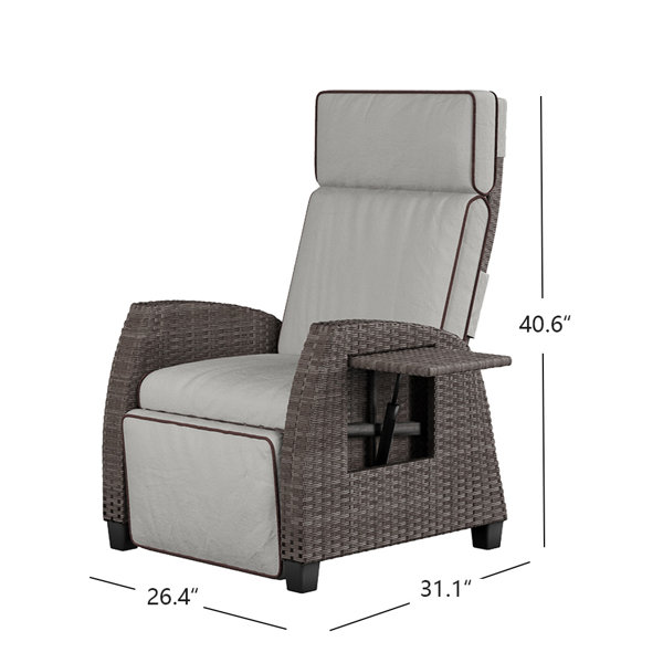 Red Barrel Studio® Adjustable Patio Chair with Cushions & Reviews Wayfair